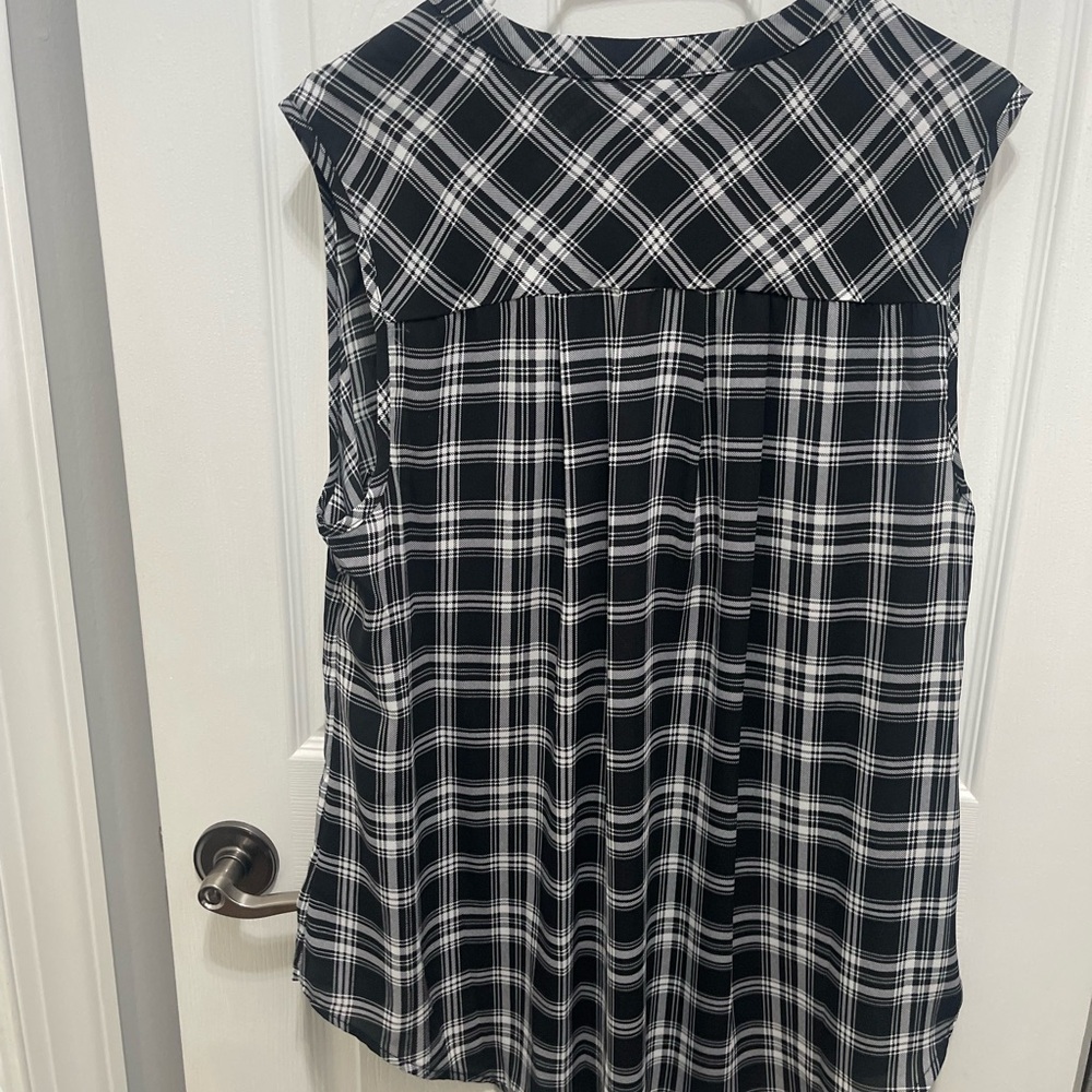Torrid Harper Black and White Checkered Blouse - Picture 14 of 15
